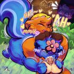 1:1 amputee anthro armor balls bandage bandaged_arm beaver being_watched big_balls big_butt blush bodily_fluids butt chipmunk chokehold cum cum_in_mouth cum_inside cum_spurt disability duo exhibitionism eyes_closed fellatio female forest forest_background genital_fluids genitals giggles_(htf) ground_squirrel handy_(htf) happy_tree_friends hard_hat headgear headlock helmet hi_res implied_romance looking_at_another male male/female mammal markings mephitid moan nature nature_background onomatopoeia oral paws penile penis petunia_(htf) plant rodent sciurid sex shaded shocked skunk sound_effects striped_markings striped_tail stripes surprised sweat tail tail_markings text thick_penis tree tuvandalist voyeur watching_from_afar watermark