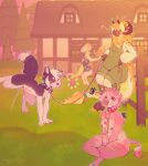 absurd_res anthro arthropod bdsm belly bodily_fluids bovid bovid_horn bovine bovine_horn breasts butterfly canid canine canis caprine cattle cheek_tuft chest_tuft clothed clothed/nude clothed_anthro clothed_female clothed_intersex clothing collar collar_only cowbell domestic_dog dragon facial_tuft farm farmer farmgirl farmlands female fur genital_fluids gold_(metal) gold_jewelry hair hi_res horn horn_jewelry horn_ring hybrid insect intersex jewelry leash leashed_collar lepidopteran mammal markings milky_(milkyshu) milkyshu multicolored_tail mythological_creature mythological_scalie mythology neck_markings neck_tuft nipple_piercing nipples nude nude_anthro nude_female orange_body orange_fur orange_hair outside peeing petplay piercing pink_body pink_fur pink_hair puppyplay reptile ring_(jewelry) roleplay scalie sheep slightly_chubby small_breasts snake snake_hood tail tail_mouth tail_tuft tuft unusual_anatomy unusual_tail urine white_body white_fur white_hair willow_(milkyshu)