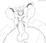 2019 abs anthro arms_above_head artist_name balls bandai_namco bdsm begging black_and_white blush bound collar collar_only digimon digimon_(species) digital_media_(artwork) erection exveemon genitals humanoid_genitalia humanoid_penis line_art looking_at_viewer looking_down looking_down_at_viewer male masturbation_denial monochrome muscular muscular_anthro muscular_male nipples non-mammal_balls non-mammal_nipples nude patreon patreon_logo patreon_username pecs penis solo spelunker_sal text throbbing throbbing_penis