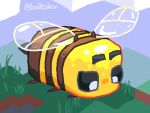 ambiguous_gender arthropod baltdev_(artist) bee bee_(minecraft) cloud colored digital_media_(artwork) feral flying grass hi_res highlights_(coloring) hymenopteran insect microsoft minecraft mojang outside pixel_(artwork) plant shadow solo svehaq_(artist) upscale wings xbox_game_studios