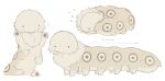 10_legs 2025 ambiguous_gender arthropod brown_markings caterpillar daww digital_drawing_(artwork) digital_media_(artwork) dot_eyes feral fluffy fraid_(species) fur hi_res insect jejejunum larva markings mouthless multi_leg multi_limb multiple_images neck_tuft noseless pawpads pink_pawpads side_markings simple_background simple_eyes sleeping solo sound_effects tan_body tan_fur tuft vowelless vowelless_sound_effect white_background zzz