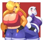  absurd_res activision anthro big_breasts big_butt bovid braffy breasts butt caprine cleavage clothed clothing crash_bandicoot crash_bandicoot_(series) duo ear_piercing ear_ring female female/female gloves goat handwear hi_res huge_breasts huge_butt invalid_tag mammal navel piercing tawna_bandicoot toriel undertale undertale_(series) video_games 