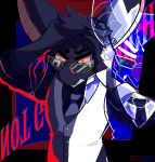  2026 5_fingers angry anguish anthro artist_name bared_teeth bat big_ears biped black_body black_clothing black_fur black_hair black_shirt black_topwear bodily_fluids button_(fastener) cain_(suitedwolfie) claws clenched_teeth clothing collared_shirt cross-popping_vein crying digital_drawing_(artwork) digital_media_(artwork) distortion ear_piercing emotional english_text eyebrows eyelashes eyewear finger_claws fingers fur glasses glitch glitch_art gold_(metal) gold_button_(fastener) gold_glasses gold_jewelry gold_ring hair hair_grab hi_res holding_own_head humanoid_hands jewelry looking_at_viewer male mammal necktie piercing pink_inner_ear pink_sclera portrait pupils rage_face shaded shirt simple_background slit_pupils solo standing suit suitedwolfie surrealism tears tears_of_rage teeth teeth_showing text topwear touching_hair translucent upside_down_text watermark wearing_glasses white_clothing white_necktie white_suit wingless_bat 