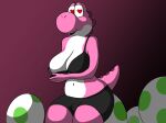  &lt;3 &lt;3_eyes big_breasts bra breasts clothing cobyiez egg female hi_res sitting solo underwear yoshi_(character) 