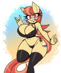  &lt;3 &lt;3_eyes anthro anthrofied aunt_holiday_(mlp) big_breasts bikini bracelet breasts cleavage clothed clothing cutie_mark digit_ring earth_pony equid equine hair hi_res horse jewelry legwear looking_at_viewer mammal my_little_pony nelljoestar orange_hair pony ring small_waist stockings swimwear thick_thighs wedding_ring wide_hips 