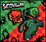  artist_name black_border border breath_weapon breathing_fire bumpadump2002 character_name commentary english_commentary evil_smile fangs fire full_body grid_background multiple_heads no_humans open_mouth pokemon pokemon_(creature) pokemon_focus scovillain smile solo standing standing_on_one_leg thick_outlines tongue tongue_out two-tone_background v-shaped_eyes 