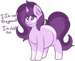  bodily_fluids czu czupone dialogue english_text equid equine fan_character female feral hair hasbro hi_res horn mammal my_little_pony overweight overweight_female purple_hair quadruped simple_background solo tears text unicorn white_background 