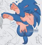 2_finger_fingering 4_toes 5_fingers absurd_res andromorph andromorph_anthro anthro anus artist_name black_nose blue_body blue_ears blue_hair blue_tail blue_text blush bodily_fluids butt claws closed_smile colored colored_sketch countershade_face countershade_feet countershading crossgender digital_drawing_(artwork) digital_media_(artwork) eulipotyphlan feet finger_claws fingering fingering_self fingers front_view full-length_portrait genital_fluids genitals ghastlyghatz green_eyes grey_anus grey_vulva hair half-closed_eyes heart_symbol hedgehog hi_res hindpaw holding_leg holding_legs_up humanoid_genitalia humanoid_hands humanoid_vulva intersex intersex_anthro legs_up long_hair looking_pleasured mammal masturbation mouth_closed mta_crossgender mti_crossgender multicolored_body multiple_images narrowed_eyes nude nude_andromorph nude_anthro nude_intersex pawpads paws pink_blush pink_pawpads portrait saberghatz sega short_tail simple_background sketch sketch_background slap_(sound_effect) smack_(sound_effect) smile solo sonic_the_hedgehog sonic_the_hedgehog_(series) sound_effects tail tan_arms tan_body tan_countershading tan_inner_ear text toe_claws toes two_tone_body vaginal vaginal_fingering vaginal_fluids vaginal_fluids_on_hand vaginal_masturbation vulva watermark white_background white_claws white_sclera