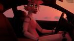 16:9 3d_(artwork) 4k abstract_background absurd_res animatronic anthro canid canine car digital_media_(artwork) five_nights_at_freddy's five_nights_at_freddy's_2 ford ford_mustang fox hi_res huge_filesize machine machinensfw male mammal mangle_(fnaf) robot scottgames sitting_in_car smile solo vehicle white_body widescreen yellow_eyes