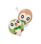  ? alternate_color artist_name beak ben-day_dots chinese_commentary closed_mouth commentary_request film_grain from_above highres hightguy no_humans open_mouth pokemon pokemon_(creature) pokemon_focus rowlet screentones shadow shiny_pokemon simple_background talons white_background 