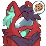 1:1 1_eye akita alpha_channel ambiguous_gender among_us animated anthro black_lips blue_body blue_eyes blue_fur blue_insides blue_mouth blue_tongue blush candy canid canine canis chocolate chocolate_chip_cookie chocolate_chips clothed clothing colored cookie cyan_insides cyan_mouth demon_ascended dessert digital_drawing_(artwork) digital_media_(artwork) domestic_dog emote english_text fangs food fur hair hankerchief innersloth jimmy_(jimmyrobot15) lips low_res male_(lore) mammal mouth_closed open_mouth pointy_ears purple_hair red_body red_fur shaded signature simple_background smile solo speech_bubble spitz teeth text tongue transparent_background