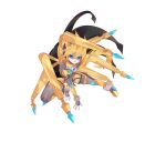  1girl absurdres aizeis alternate_costume armor armored_boots belt biometal blonde_hair blue_eyes body_armor bodystocking bodysuit boots breasts chest_jewel ciel_(mega_man) coattails commission commissioner_upload covered_navel crown fighting_stance forehead_jewel full_body gauntlets gloves highres knee_pads long_hair mechanical_ears mechanical_wings mega_man_(series) mega_man_zero_(series) mega_man_zx model_w_(mega_man) no_mask non-web_source petite ponytail shorts small_breasts solo tailcoat thighs tiara transparent_background wings 