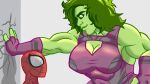  16:9 animated big_breasts breasts clothing death_by_snu_snu duo female gloves green_body green_eyes green_hair green_skin hair handwear huge_breasts human humanoid imminent_sex larger_female lenses male male/female mammal marvel muscular muscular_female muscular_male papriko purple_clothing red_clothing she-hulk simple_background size_difference smaller_male spider-man_(character) spider-man_(series) spider-man_suit tight_clothing wall_(structure) wide_hips widescreen 