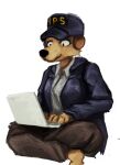  anon2000000 anthro canid canine canis computer domestic_dog female hi_res laptop mammal martha_lorraine martha_speaks secret_agent solo 