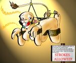  anthro ball_gag bdsm bitchsuit bodily_fluids bondage_gear disney drooling english_text felid female gag gagged hi_res konnykon_(artist) lion mammal nala pantherine saliva sign solo text the_lion_king 