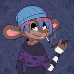  1:1 animated cigarette collar emo mammal mouse murid murine rodent short_playtime smoking trevor-fox trevor-fox_(character) 