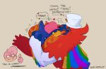  anal anal_full_nelson anal_penetration anthro anthro_on_anthro anthro_penetrated anthro_penetrating anthro_penetrating_anthro avian balls beak big_balls big_penis bird black_nipples blue_body blue_scales blush butt clothed clothing daftpatriot demon duo english_text european_mythology feathers feet genitals greek_mythology hat headgear headwear heart_symbol hi_res imp kings_of_hell kiss_mark kiss_mark_on_balls kiss_mark_on_chest kiss_mark_on_face lipstick_on_chest lipstick_on_face lipstick_on_penis luxuria_(kings_of_hell) male male/male male_penetrated male_penetrating male_penetrating_male multicolored_body multicolored_feathers muscular muscular_anthro muscular_male mythological_avian mythological_bird mythological_creature mythological_firebird mythology navel nipples on_bottom on_top pecs penetration penile penile_penetration penis penis_in_ass phenex_(kings_of_hell) phoenix rainbow_body rainbow_feathers red_body red_feathers reverse_cowgirl_position scales scalie sex size_difference smaller_penetrated solo speech_bubble standing text toes tongue tongue_out top_hat wings 