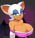  &lt;3 absurd_res anthro big_breasts bouncing_breasts breasts chiropteran female g3mma hi_res looking_at_viewer mammal rouge_the_bat sega solo sonic_the_hedgehog_(series) 