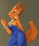  anthro canid canine clothed clothing diane_foxington dreamworks female fox jewelry looking_at_viewer mammal necklace orange_body punipaws solo the_bad_guys 