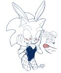  5:6 andromorph anthro arrow_hearted blush bunny_costume camel_toe clothing costume crossgender dialogue disembodied_penis duo fishnet fishnet_legwear genitals hi_res intersex intersex/male legwear male penis sega sonic_the_hedgehog sonic_the_hedgehog_(series) speech_bubble 