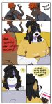 2023 accessory anthro anton_(p_rindustries) beverage black_body black_fur black_hair brown_eyes buzzfeed canid canine canis computer dialogue domestic_dog dreadlocks duo ear_piercing electronics exclamation_point eyebrows facial_piercing felid flesh_tunnel floppy_ears fur gale_(p_rindustries) gauged_ear hair hair_accessory hair_over_eye hair_over_eyes hair_ring herding_dog hi_res labret_piercing laptop lip_piercing looking_at_another looking_down male mammal no_face_(character) onomatopoeia p_rindustries pantherine pastoral_dog piercing raised_eyebrows red_hair sheepdog simple_background soda sound_effects tablet tail tail_motion tailwag text tongue tongue_out trans_(lore) trans_man_(lore) whisker_spots white_background white_body white_fur