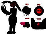  anthro blackfurry female herm hi_res intersex male redeye shape_shifter slimefurry solo yumechandayo 