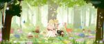  1boy 1girl absurdres animal animal_ear_fluff animal_ears bird black_boots black_pants blue_bird blue_butterfly blue_eyes boots bow bug butterfly chinese_commentary closed_mouth commentary_request commission dappled_sunlight day deer dress eyelashes floral_print flower forest frilled_socks frills full_body grass hair_between_eyes hands_on_ground happy highres japanese_clothes kimono kimono_dress lace-up_boots light_blush lolita_fashion long_hair_between_eyes long_sleeves looking_at_another lop_rabbit_ears maid_headdress miqing mushroom nature on_one_knee open_mouth original outdoors pants pink_bow pink_kimono pink_socks print_kimono purple_flower rabbit rabbit_ears rabbit_girl reading red_bow red_panda red_sash rock sample_watermark sash shirt short_dress short_hair single_stripe slippers smile socks squirrel striped_bow striped_clothes striped_socks sunlight tail tiger_boy tiger_ears tiger_tail tropical_dream_center vertical-striped_clothes vertical-striped_socks wa_lolita watermark weibo_watermark white_shirt white_slippers wide_shot wide_sleeves 