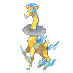  calwakerz fakemon giraffe looking_at_viewer no_humans original pokemon pokemon_(creature) simple_background solo sugimori_ken_(style) white_background 