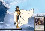 absurd_res anthro armor breasts cape catfolk cleavage clothed clothing ear_piercing felid female hasbro headgear helmet hi_res kemba_kha_regent leonin lion magic:_the_gathering mammal meme pantherine pauldron piercing solo tail toasterlamb unconvincing_armor wizards_of_the_coast yellow_body