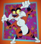 2026 3_toes 4_fingers abstract_background adventures_from_the_book_of_virtues alternate_version_at_paywall anthro arm_tuft belly big_belly big_butt biped black_eyebrows black_nose black_stripes bobcat butt cheek_tuft chest_tuft chin_tuft colored curvy_figure digital_drawing_(artwork) digital_media_(artwork) dotted_background elbow_tuft eyebrows facial_tuft feet felid feline fingers flat_colors fluffy fluffy_tail fur gavanzude glance gloves_(marking) grin grinning_at_viewer head_tuft hi_res humanoid_hands humanoid_heel knee_tuft leg_markings leg_tuft lines_drawn looking_at_viewer lynx male mammal markings multicolored_body multicolored_fur nude orange_body orange_fur pattern_background pbs pecs pinup plantigrade polka_dots pose raised_heel raised_tail ribs scut_tail short_tail shoulder_tuft signature simple_background skin_folds slightly_chubby slightly_chubby_anthro slightly_chubby_male small_tail small_waist smile smiling_at_viewer smirk smirking_at_viewer socks_(marking) socrates_the_bobcat solo standing standing_on_toes striped_body striped_fur striped_markings striped_tail stripes tail tail_markings thick_calves thick_eyebrows thick_thighs tiptoes toes tuft two_tone_body two_tone_fur wasp_waist whiskers white_belly white_body white_feet white_fur white_hands wide_hips yellow_sclera