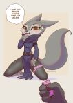 absurd_res anthro blush bottomwear canid canine clothed clothing controller corsac_fox cross-popping_vein dekojjma dialogue digital_media_(artwork) dreamworks duo english_text feet female fingers first_person_view fox fur grey_body grey_fur hi_res holding_controller holding_object holding_remote_control kung_fu_panda looking_at_viewer mammal open_mouth pants penetration remote_control remote_controlled_vibrator sex_toy sex_toy_in_vagina sex_toy_insertion simple_background speech_bubble spread_legs spreading tail teeth text topwear true_fox vaginal vaginal_penetration vibrator vibrator_hip_strap vibrator_in_vagina zhen_(kung_fu_panda)