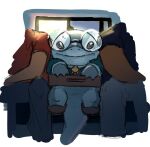  2others blue_suit closed_mouth fins fish_tail jeff_the_land_shark jeff_the_land_shark_(business_shark) marvel marvel_rivals multiple_others necktie official_alternate_costume pocho22059768 red_necktie round_eyewear shark shark_tail shirt sitting suit sweatdrop tail white_shirt 