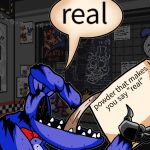 1:1 2026 animatronic anthro bow_tie cel_shading colored damaged dialogue digital_media_(artwork) empty_eyes english_text five_nights_at_freddy's five_nights_at_freddy's_2 five_nights_at_frickbear's_(series) five_nights_at_frickbear's_3 holding_object inside lagomorph leporid machine male mammal meme notched_ear pizzeria powder purple_body purple_ears purple_inner_ear rabbit red_bow_tie red_eyes robot robot_anthro scottgames shaded solo speech_bubble teeth text toxitr0n withered_bonnie_(fnaf)