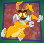 2026 3_toes 4_fingers adventures_from_the_book_of_virtues alternate_version_at_paywall anthro arm_tuft barefoot belly bent_ear big_belly big_butt biped black_eyebrows black_nose bobcat bunny_costume butt candy cheek_tuft chest_tuft chin_tuft clenched_teeth clothing colored costume cotton_tail curvy_figure dessert digital_drawing_(artwork) digital_media_(artwork) easter eyebrows facial_tuft fangs feet felid feline fingers flat_colors food fur gavanzude head_tuft hi_res holidays humanoid_heel jelly_bean jumping lines_drawn long_ears lynx male mammal mixed_media multicolored_body multicolored_fur open_mouth open_smile orange_body orange_fur pbs photo_background photography_(artwork) pinup plantigrade pose sharp_teeth shoulder_tuft signature slightly_chubby slightly_chubby_anthro slightly_chubby_male small_waist smile socrates_the_bobcat solo tan_belly tan_body tan_fur teeth thick_eyebrows toes tongue tongue_out toothy_grin tuft two_tone_body two_tone_fur wasp_waist whiskers white_body white_feet white_fur white_hands wide_hips wiggle_lines wiggling_hips yellow_body yellow_fur yellow_sclera zipper