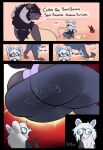 accident amber_abbadon_lang big_butt butt canid canid_demon canine demon duo female hellhound hi_res horn humor mammal mouse murid murine mythological_canine mythological_creature mythology nightmare-arts rodent size_difference spanish_text text