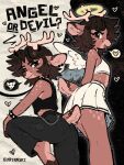 2026 anthro antlers bottomwear clothed clothed_anthro clothed_male clothing crossdressing crossdressing_male deer digital_media_(artwork) femboy fur hair halo heart_symbol hi_res horn jayrnski looking_at_viewer male male_anthro mammal skirt solo tail
