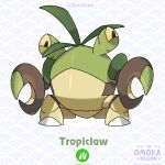  artist_name character_name crab english_text fakemon highres inkfernape looking_at_viewer no_humans original patterned_background pokemon pokemon_(creature) solo sugimori_ken_(style) yellow_eyes 