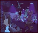 2026 accessory anthro big_breasts big_butt big_ears black_hair blonde_hair bra breasts butt clothing dancing dress eyewear female footwear glass group hair high_heels holding_glass holding_object inside jewelry male mammal masxi_32 mouse murid murine musical_note musical_symbol necklace necktie nightclub panties pole pole_dancing rodent shoes short_hair signature sitting small_breasts stripper_pole suit sunglasses symbol underwear