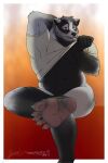 5_toes anthro badger barefoot bedroom_eyes black_body black_fur brown_eyes claws clothed clothing clothing_lift crossed_legs digital_media_(artwork) feet fingers foot_fetish foot_focus footwear fur grey_body grey_clothing grey_eyes grey_fur hand_behind_head hi_res humanoid_feet looking_at_viewer male male_anthro mammal meles multicolored_body multicolored_fur musclegut muscular muscular_anthro muscular_male mustelid musteline narrowed_eyes navel overweight overweight_male partially_clothed patoso paws plantigrade seductive shirt shirt_lift signature simple_background sitting slightly_chubby slightly_chubby_male smile socks soles solo toe_claws toes topwear underwear white_body white_claws white_clothing white_fur white_shirt white_topwear