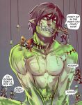  2013 ambiguous_gender armin_arlert attack_on_titan black_hair blonde_hair bodypaint brown_hair clothed clothing dialogue eren_jaeger green_bodypaint green_eyes group hair hange_zoe human humanoid humanoid_pointy_ears jean_kirstein levi_ackerman macro male mammal marco_bodt mikasa_ackerman moni158 monster nude_humanoid nude_male pointy_ears red_scarf sasha_braus scarf titan_(attack_on_titan) 