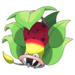  cardnlh fakemon fangs highres leaf mega_pokemon_(other) no_humans original plant_monster pokemon pokemon_(creature) simple_background solo sugimori_ken_(style) victreebel white_background 