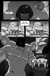 2025 4_arms 4_eyes absurd_res andre_(cuchuflin) arachnid arthropod biped bodily_fluids comic cuchuflin detailed_background dialogue digital_drawing_(artwork) digital_media_(artwork) english_text feral frown generation_1_pokemon generation_2_pokemon greyscale group hair hi_res hissing humanoid larger_humanoid larger_male long_hair machamp male male_humanoid monochrome mostly_nude_humanoid mostly_nude_male multi_arm multi_eye multi_limb muscular muscular_humanoid muscular_male nintendo nipples nude_humanoid nude_male pokemon pokemon_(species) question_mark scared shadow_face size_difference smaller_humanoid smaller_male speech_bubble spinarak sweat sweatdrop talking_to_another text thick_thighs trio
