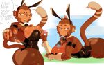 16:10 anthro arm_wraps armwear big_breasts big_butt black_clothing blush body breasts brown bunny_costume butt clothing costume ear_piercing easter fake_ears fake_rabbit_ears female fur hair haplorhine hi_res holidays humanoid latex leotard looking_at_viewer lying_on_ground mammal monkey monkey_fist_(talons_tw) on_ground piercing primate smug solo spiky_hair spiral spiral_eyes talons_tw thick_thighs tight_clothing widescreen wraps
