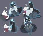  after_kiss animal_ears areola arm_tuft belly belly_grab big_breasts black_collar black_hair black_sclera blue_areola blue_aura blue_eyes blue_fire blue_inner_ear blue_inner_vulva blue_mouth blue_nipples blue_tongue blush blush_lines bodily_fluids breast_jiggle breast_out breasts butt canid canine chain chain_leash cheek_tuft clothed clothing collar colored_fire cum cumshot d: dripping duo ejaculation elbow_tuft ellipsis exclamation_point extreme_french_kiss facial_tuft felid feline female fire floating_fire french_kissing fur genital_fluids genitals glistening glistening_belly glistening_body glistening_breasts glistening_butt glistening_skin glistening_thighs glowing glowing_eyes glowing_nipples glowing_tongue grey_background grey_body grey_breasts grey_skin grey_vulva hair hands_behind_head hi_res huge_breasts jiggling kissing kneeling leash long_hair long_tongue looking_at_another lying male male/female mammal motion_lines navel nintendo_console nipples open_mouth open_smile overweight overweight_female partially_clothed paws penis penis_tip red_clothing red_shirt red_topwear saliva saliva_drip saliva_on_chin saliva_on_face saliva_on_tongue saliva_string sex shadow sharp_teeth shirt shocked simple_background smile snazzle_snapp snout steamy_breath straight_hair sweat sweaty_belly sweaty_body sweaty_breasts sweaty_face sweaty_legs sweaty_thighs teeth thigh_sex thought_bubble tongue tongue_in_throat topwear torn_clothing tremble_spikes tuft vaginal_fluids vaginal_fluids_on_penis vulva white_body white_clothing white_eyes white_fur white_topwear 