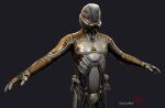  3d bodysuit brown_bodysuit commentary cowboy_shot dark_background dust_514 english_commentary eve_online gallente_federation_(eve_online) gloves grey_background helmet highres juliadream light_dropsuit_(dust_514) maya_(medium) official_art photoshop_(medium) realistic science_fiction simple_background standing unreal_engine_(medium) 