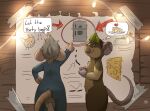 2022 anthro brown_body brown_fur digital_media_(artwork) duo fur hi_res licking licking_lips licking_own_lips light lighting lights louart mammal mouse murid murine rodent self_lick signature standing thought_bubble tongue tongue_out 
