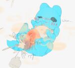  6_legs animal_genitalia animal_vulva anus belly blue_body blush blush_lines bodily_fluids bubble bugcat_capoo canine_genitalia canine_vulva dairy_products domestic_cat fart felid feline felis female feral food food_fetish genital_fluids genitals iigomeow in_heat lying mammal multi_nipple musk musk_cloud navel nipples on_back paw_on_belly paws plump_labia puffy_anus smelly snot snot_bubble solo tears vaginal_fluids vulva whipped_cream whipped_cream_can 