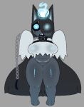  animal_ears areola belly big_breasts black_collar black_hair black_sclera blue_areola blue_eyes blue_fire blue_inner_ear blue_nipples bodily_fluids breasts chain chain_leash clothed clothing collar colored_fire d: dripping felid feline female fire floating_fire glistening glistening_belly glistening_body glistening_breasts glistening_skin glistening_thighs glowing glowing_eyes glowing_nipples grey_background grey_body grey_skin hair hair_over_eye leash long_hair looking_at_viewer mammal navel nipples open_mouth overweight overweight_female partially_clothed paws pupils saliva saliva_drip saliva_on_face sharp_teeth simple_background snazzle_snapp solo standing straight_hair teeth topwear torn_clothing white_clothing white_pupils white_topwear 