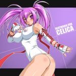  ass beatmania beatmania_iidx bottomless breasts covered_nipples gloves headphones large_breasts mizushiro_celica onomeshin solo twintails 