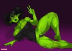  2022 big_breasts black_hair breasts camel_toe choker clothing deltoids female green_body green_skin hair humanoid humanoid_pointy_ears jewelry necklace nipple_outline not_furry orc panties pigtails quads solo thick_thighs tusks underwear yellow_eyes zedeki 